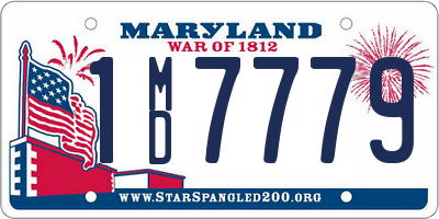 MD license plate 1MD7779