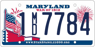 MD license plate 1MD7784