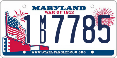 MD license plate 1MD7785