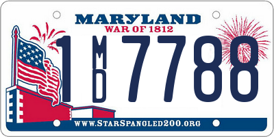 MD license plate 1MD7788