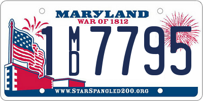 MD license plate 1MD7795