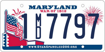 MD license plate 1MD7797