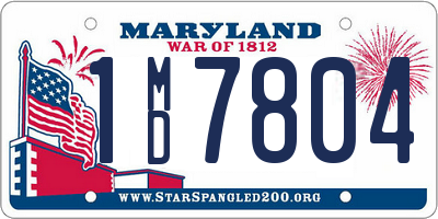 MD license plate 1MD7804