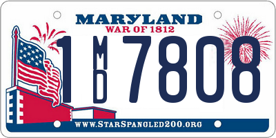 MD license plate 1MD7808