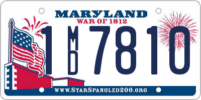 MD license plate 1MD7810