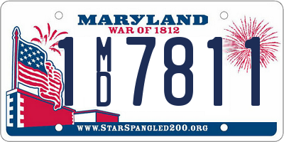 MD license plate 1MD7811