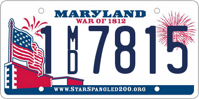 MD license plate 1MD7815