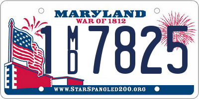 MD license plate 1MD7825