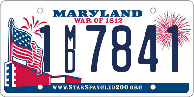 MD license plate 1MD7841