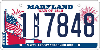 MD license plate 1MD7848