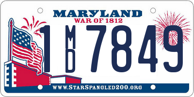 MD license plate 1MD7849