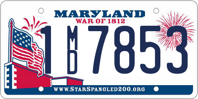 MD license plate 1MD7853