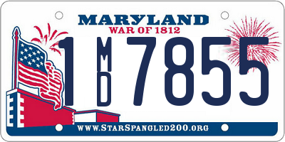 MD license plate 1MD7855