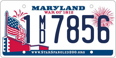 MD license plate 1MD7856