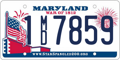 MD license plate 1MD7859