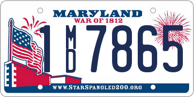 MD license plate 1MD7865