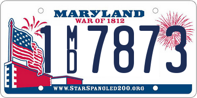 MD license plate 1MD7873