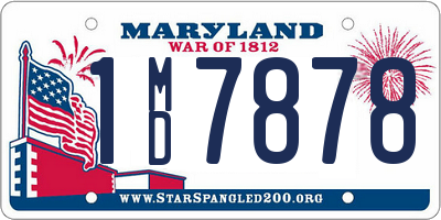 MD license plate 1MD7878