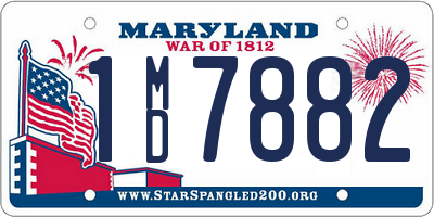 MD license plate 1MD7882