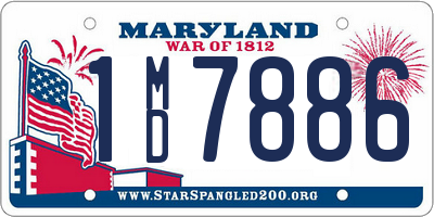 MD license plate 1MD7886