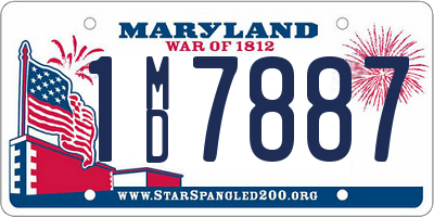 MD license plate 1MD7887