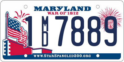 MD license plate 1MD7889