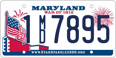 MD license plate 1MD7895