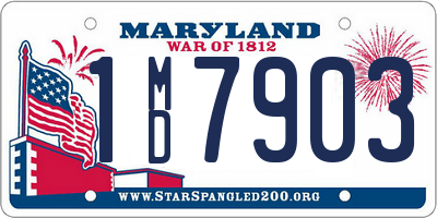 MD license plate 1MD7903