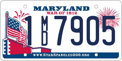 MD license plate 1MD7905