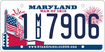 MD license plate 1MD7906