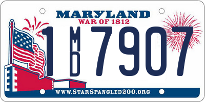 MD license plate 1MD7907