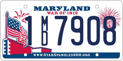 MD license plate 1MD7908