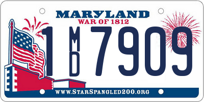 MD license plate 1MD7909