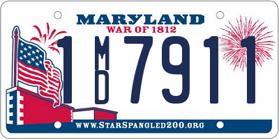 MD license plate 1MD7911