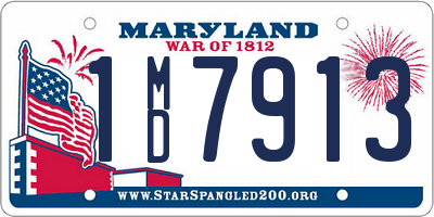 MD license plate 1MD7913