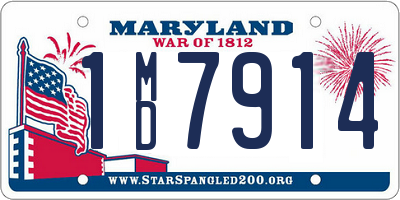 MD license plate 1MD7914