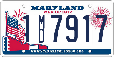 MD license plate 1MD7917