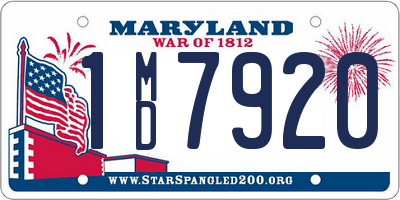 MD license plate 1MD7920