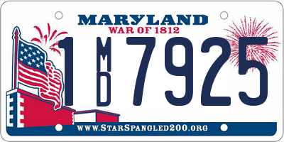 MD license plate 1MD7925