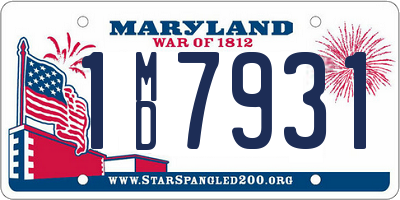 MD license plate 1MD7931