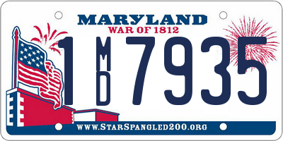 MD license plate 1MD7935