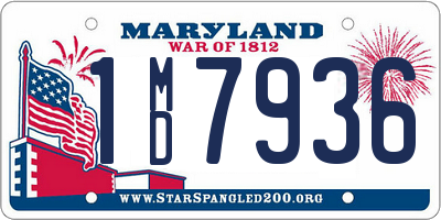 MD license plate 1MD7936