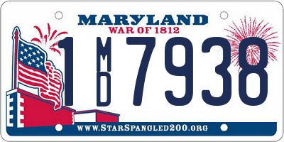 MD license plate 1MD7938