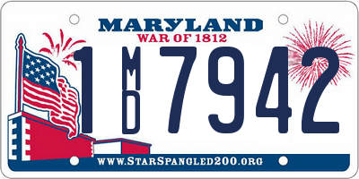 MD license plate 1MD7942