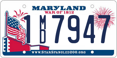 MD license plate 1MD7947