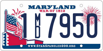 MD license plate 1MD7950