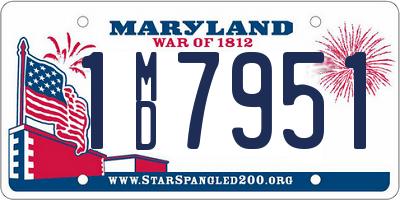 MD license plate 1MD7951