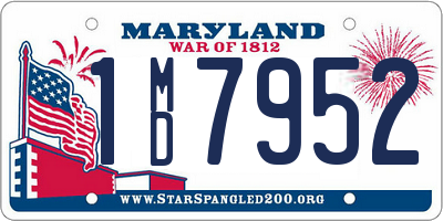 MD license plate 1MD7952