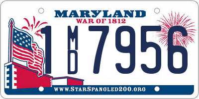 MD license plate 1MD7956