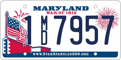 MD license plate 1MD7957